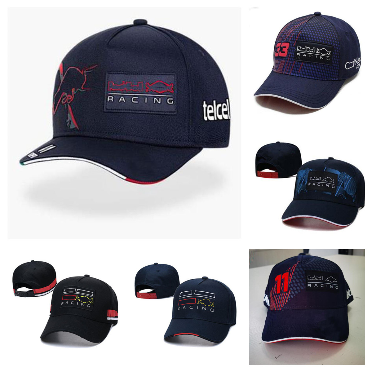 

New F1 racing hat full embroidered logo sun hat