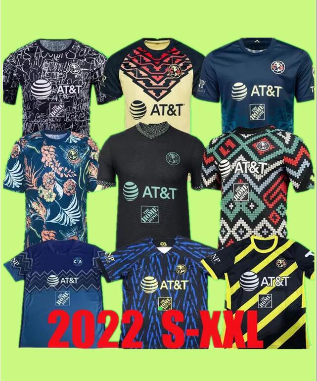 

liga mx 21 22 23 Club America third Soccer Jerseys GIOVANI CACERES R.MARTINEZ HENRY F.VIÑAS 2021 2022 2023 home away 3rd Camisas men Football Shirt Pre-Match top uniforms