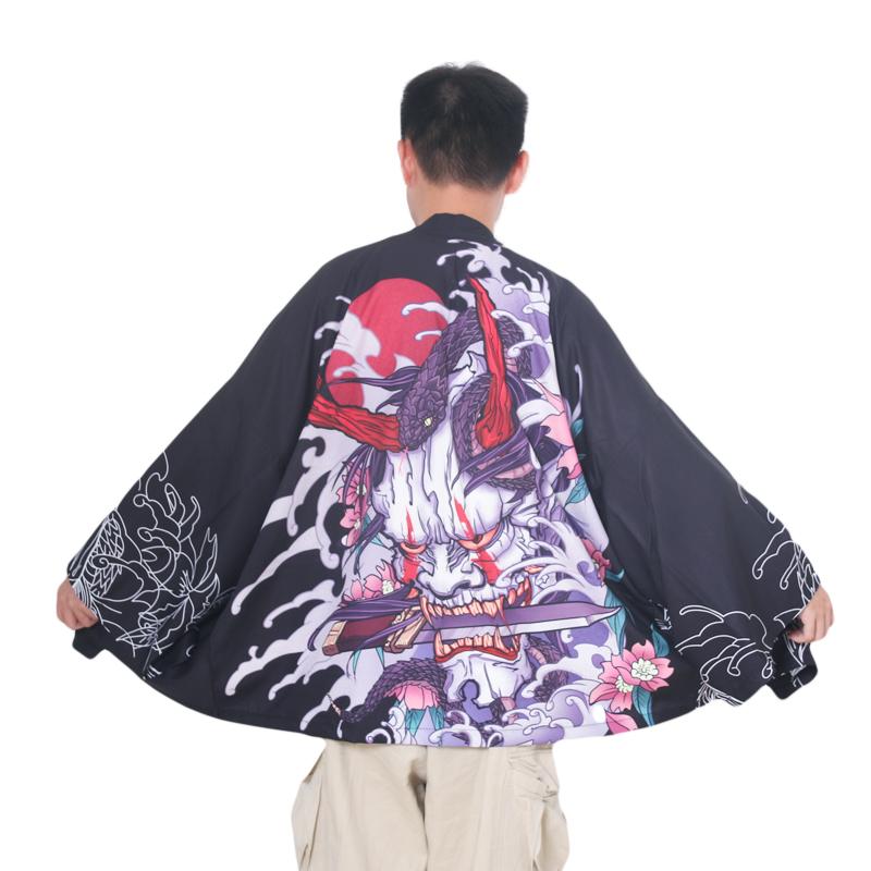 

Ethnic Clothing Kimono Man Japanese Clothes Yukata Male Samurai Costume Haori Obi Beach Men's Cardigan Streetwear Jacket 2022Ethnic
