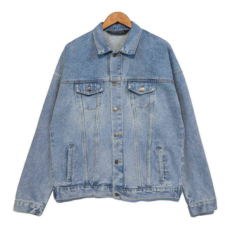 

Palms Angel Print Wash Print Denim Jacket High Street Men' Fashion 2p11, Black