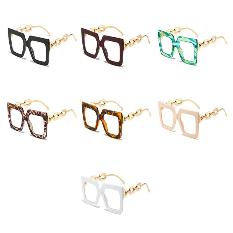 

Sunglasses Fashion Large Frame Glasses Square Plain Optical Spectacle Anti Blue Light Computer For Women Men GlassesSunglasses