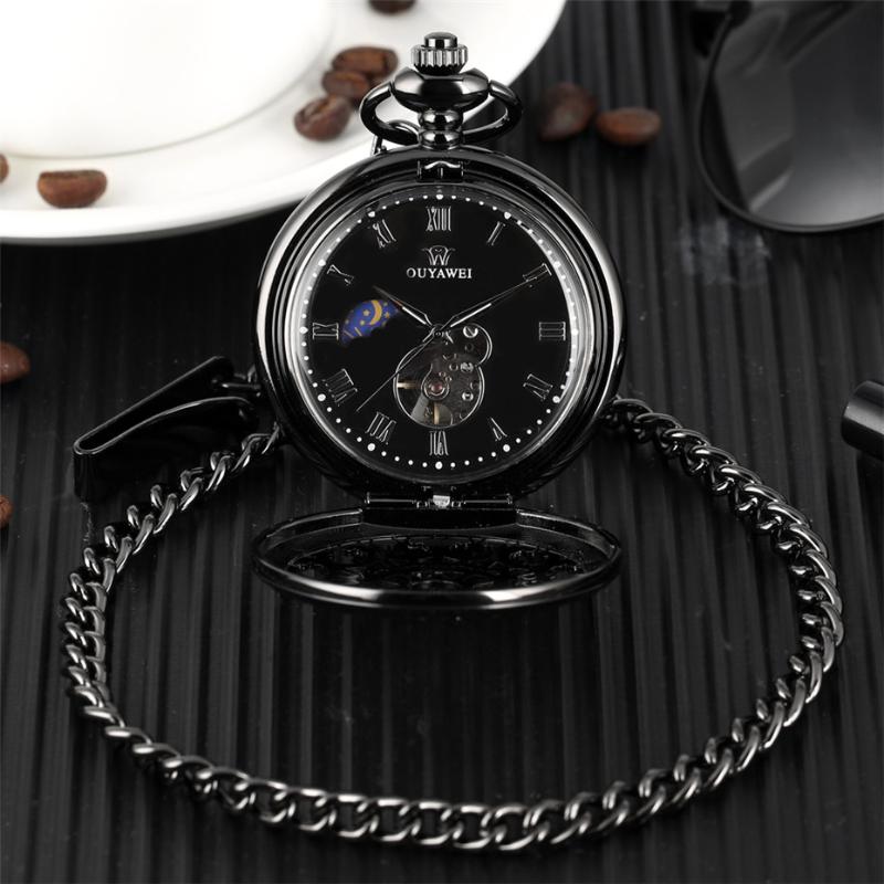 

Pocket Watches Antique Hollow Spider Web Pendant Clock Hand Winding Mechanical Watch Roman Numerals Display Hanging Chain, Silver