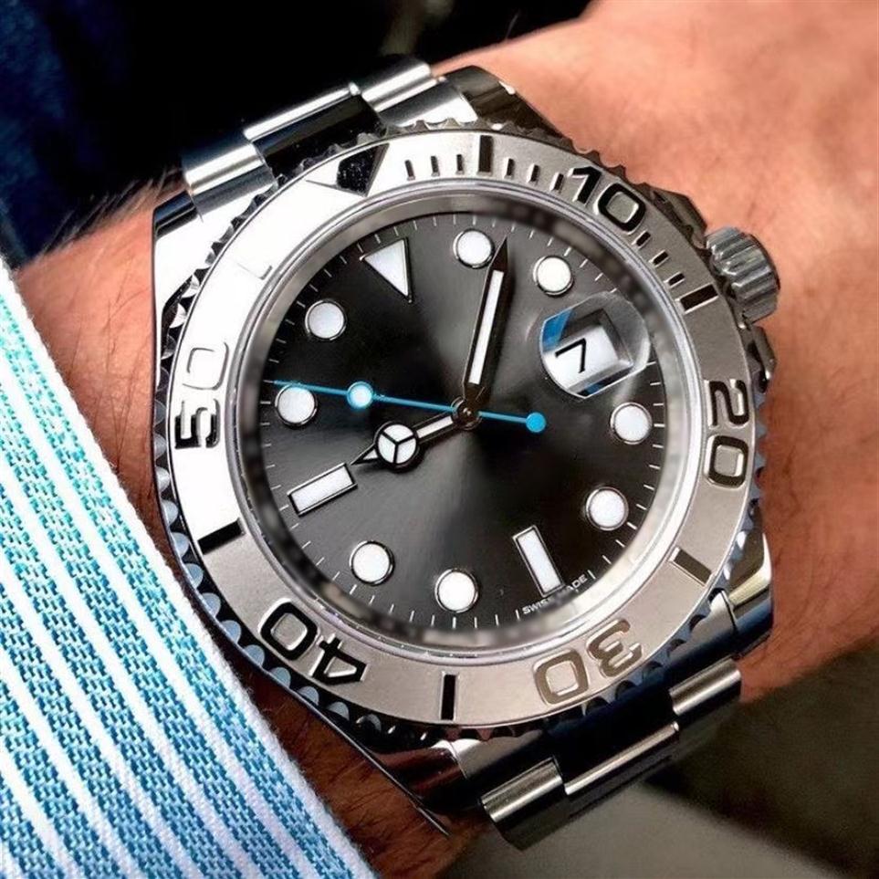 

2021 sanda watches automatic mechanical men's watch crime montre de luxe blue brown gray dial 40 mm stainless steel belt move296m, Make waterproof