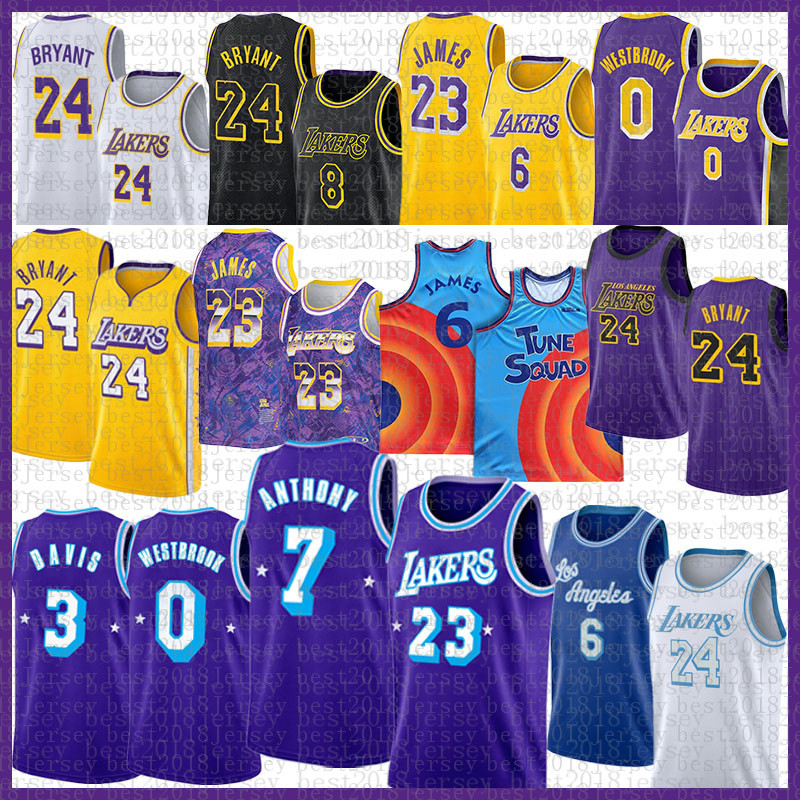 

24 LeBron James Carmelo Anthony Basketball Jersey Los Angeles''Lakers''Kobe''Bryant''Mens 23 6 7 Anthony Russell Westbrook Davis HHh, Mens jersey-chuanqi