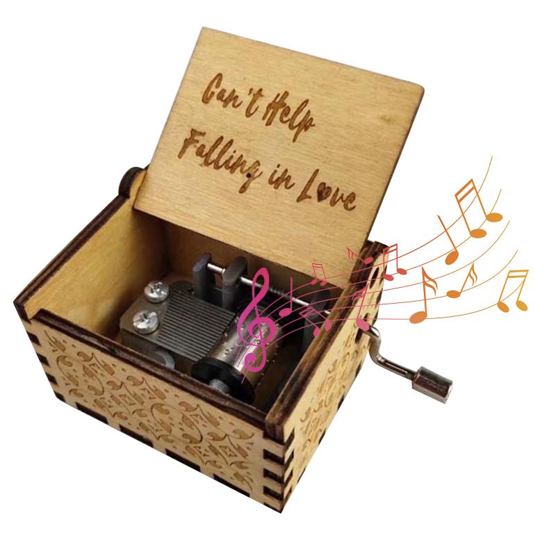 

Decorative Objects & Figurines Style Wooden Hand Crank Queen Music Box Theme Holiday Gift For Boyfriend Girlfriend Husband WifeDecorative
