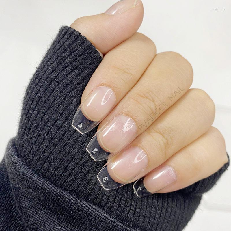 

False Nails Full Cover Short Square Coffin Nail Tips Acrylic Press On Fake Clear UV Gel Extension Manicure Tool Detachable Finger Prud22, Short coffin
