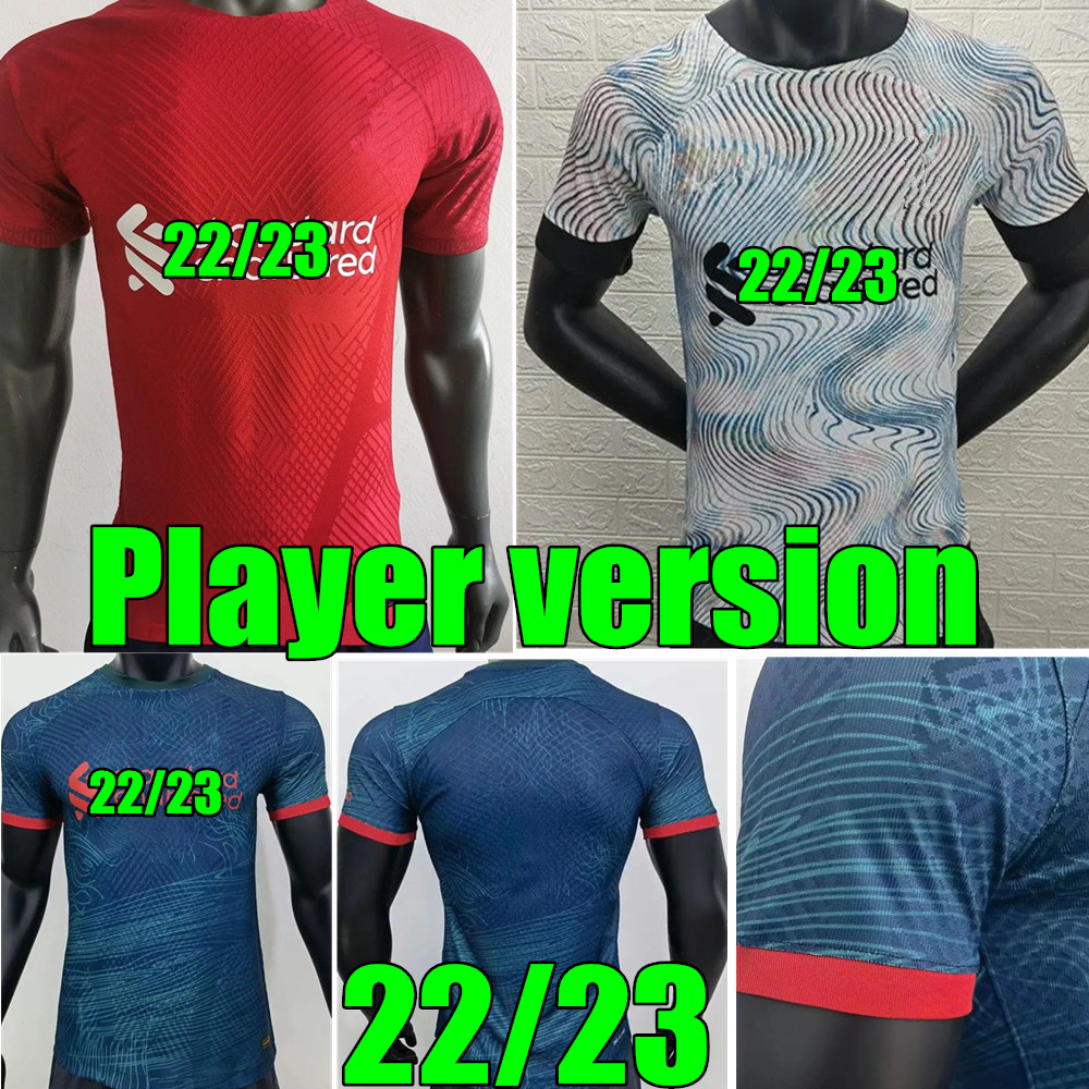 New 22 23 season home away 3rd soccer jerseys Player version 2022 2023 Mohamed Diogo Luis DIaz lIVERPOOl football shirts men uniforms