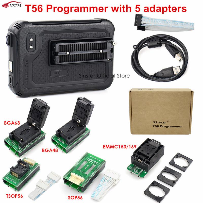 

Diagnostic Tools XGecu T56 Programmer 56 Pin Drivers ISP Support 20000+ ICs For PIC/NAND Flash/EMMC TSOP48/TSOP56/BGA48/63/64/100/153/162/21