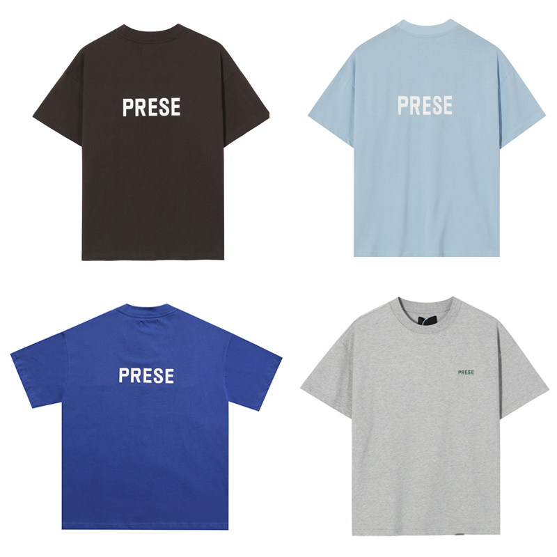 

21ss Europe Plus size T Shirt High Street Tee Spring Summer Men Light Blue Short Sleeve Streetwear Cotton Tshirt, 447 dark blue