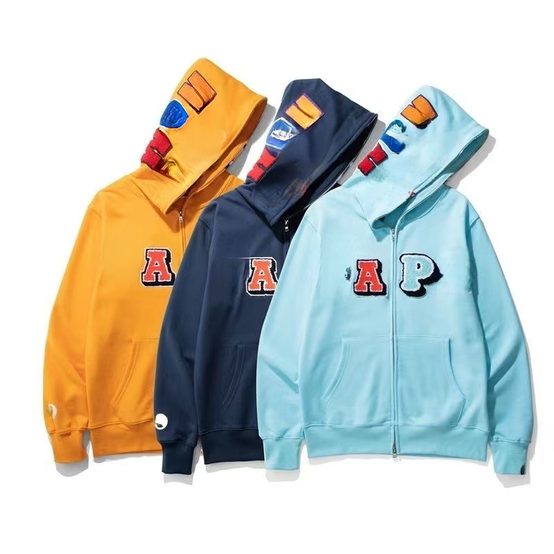 

Fashion Men's Bathing Ape Hoodie Hoodies Hoody Women Colour Hoodie Embroidery Teenager Blue Black Male Tide Men Couples camouflage Hoodie