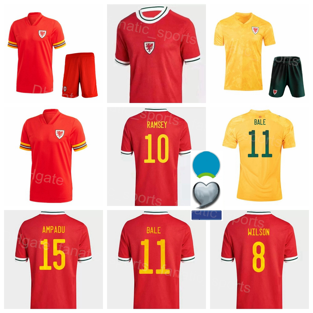 

2022 Wales Jerseys Soccer 21 MOORE 11 Gareth Bale 20 JAMES 10 RAMSEY 4 DAVIES 2 GUNTER 15 AMPADU 16 MORRELL 8 WILSON 3 WILLIAMS 19 BROOKS 1 HENNESSEY Football Shirt Kits, Yellow