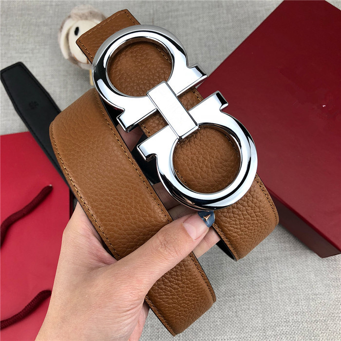 

Men's Women's Fashion Classic Designer Belt Luxury Belt Women's Belt Casual Gold Silver Buckle Letter Smooth Buckle, The belt color