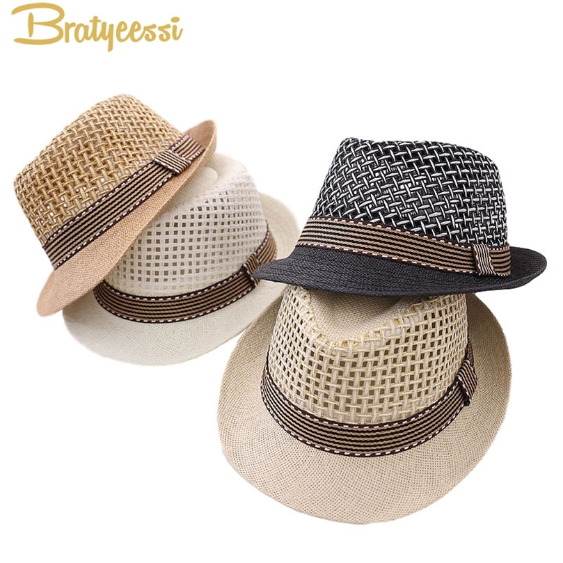 

Anakanak Baru Musim Panas Panama Jazz Fedora Bayi Topi Pantai untuk Anak Perempuan 26Y 220611, White
