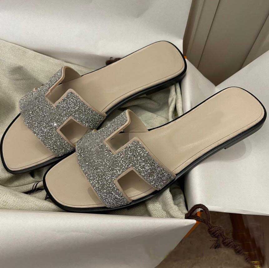 

22s Designer Women Slippers Sandals Summer Oran Flat Flip Flop Crocodile Skin Slides Ladies Beach Sandal Luxury Party Wedding Slipper Genuine Leather With Box, 12