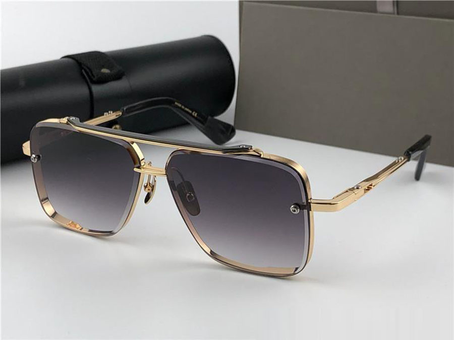 2025 Oversized goog designer sunglasses mens women High Grade Square frame Trimmed Metal Sunglasses h Six Big Oval Goggle Driving Beach sun glasses