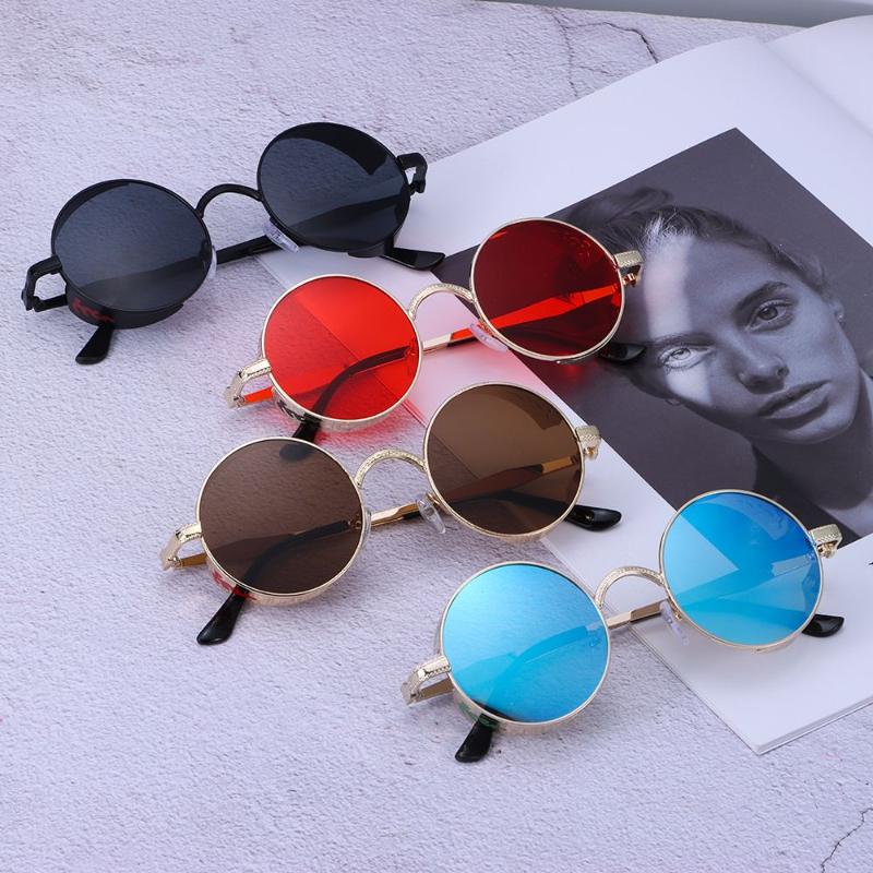 

Sunglasses Vintage Gothic Round UV400 Protection Steampunk Eyewear Sun Glasses Retro SunglassesSunglasses