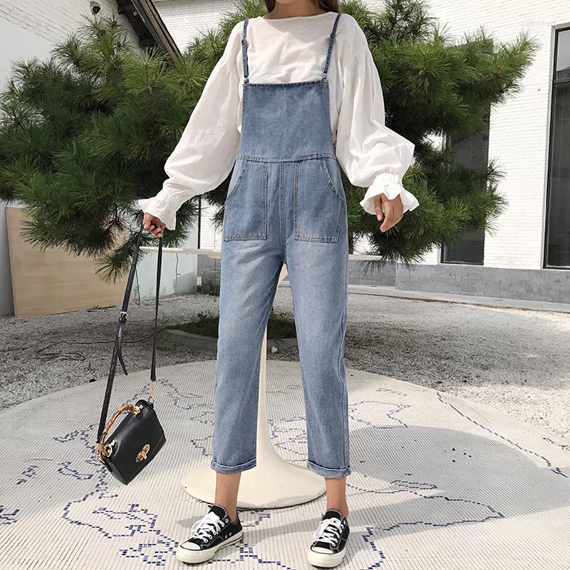 

Women' Jumpsuits & Rompers Wholesale 2022 Summer Selling Fashion Casual Denim Pants L325, Blue