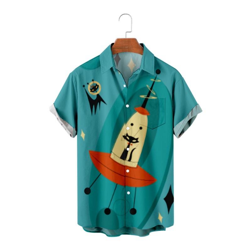 Chemises décontractées pour hommes T-shirt Hawaiian Fashion Mend