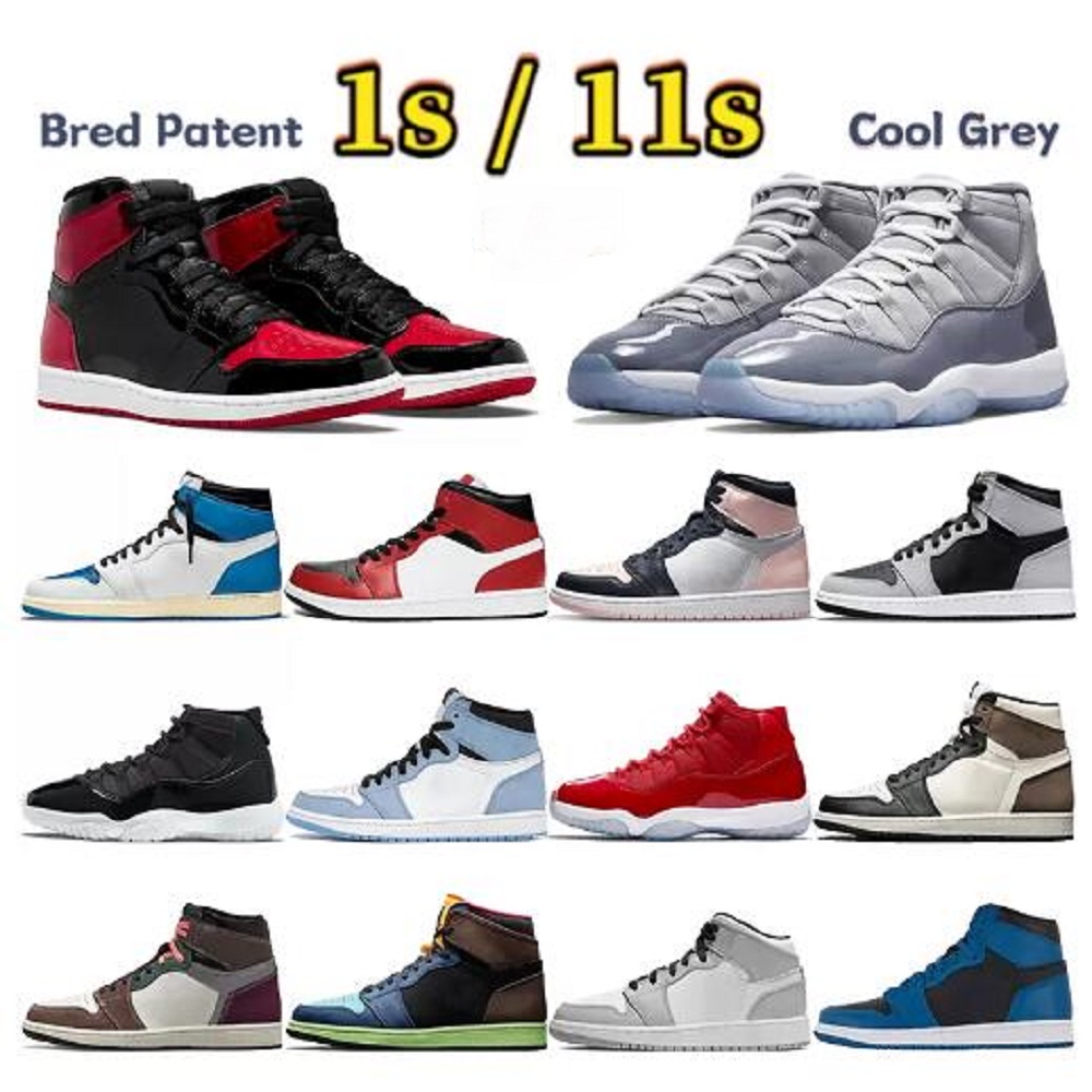 

1 qinmin123 basketball shoe shoes High 1s Men Sneakers 11s Cool Grey Bred Patent Dark Mocha Light Smoke Grey Bubble Gum Bordeaux Obsidian UNC Low Mens Sports Trainers, # 49