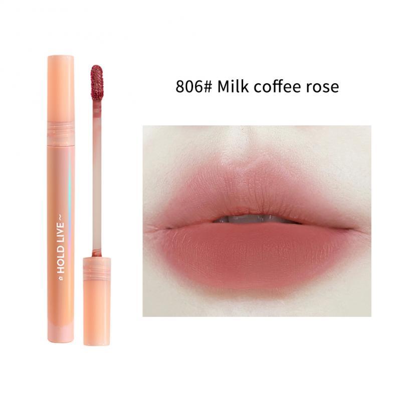 

Lip Gloss HOLD LIVE Small Matte Velvet Lipstick Water Mist Cosmetic Mirror Smokey Waterproof Glaze Tint Makeup TSLM2, 01