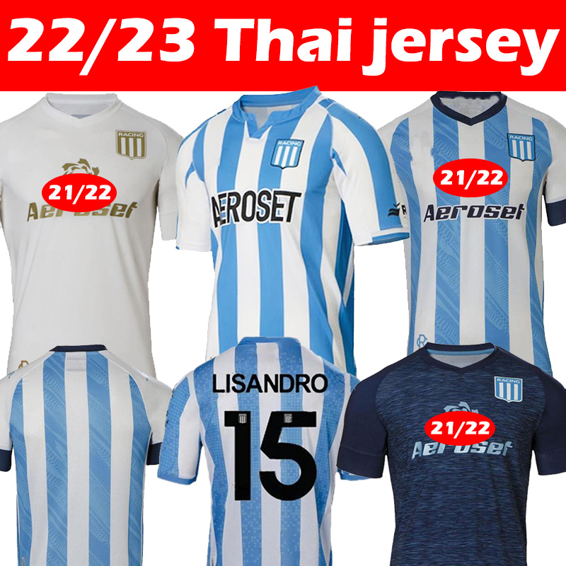 

2022 2023 Racing Club Soccer Jerseys Camisetas Tomás Chancalay FERTOLI CHURRY ROJAS BARBONA 22 23 CVITANICH Aníbal Moreno home away Lorenzo Melgarejo football shirt, 21 22 away patch