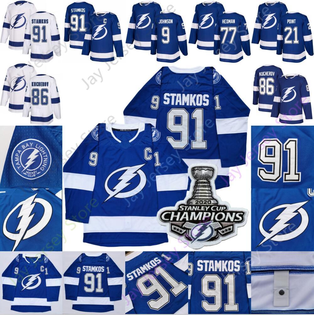 

Tampa Bay Lightning 2020 Stanley Cup Jersey Nikita Kucherov Steven Stamkos Tyler Johnson Brayden Point Victor Hedman Women Youth Men, Adult