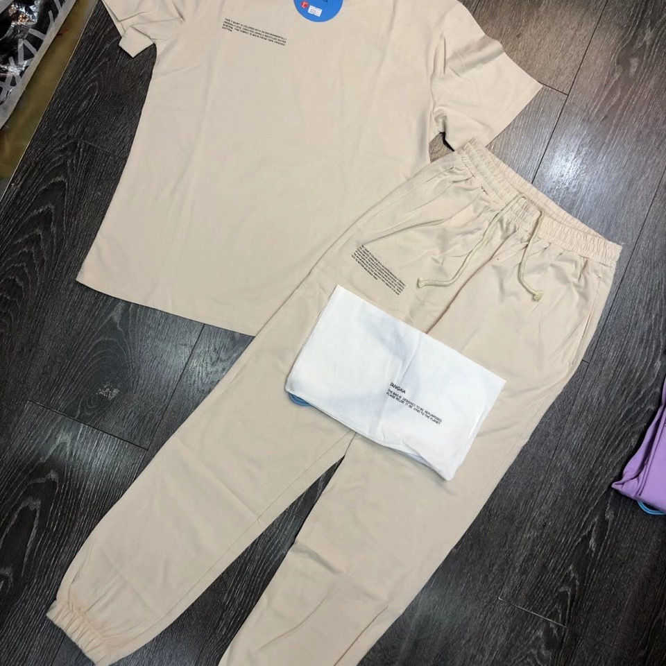 

Men' Tracksuits Pangaia 2021 new summer all cotton short sleeve suit cross border e-commerce online popular niche brand can be issued on behalf, Black