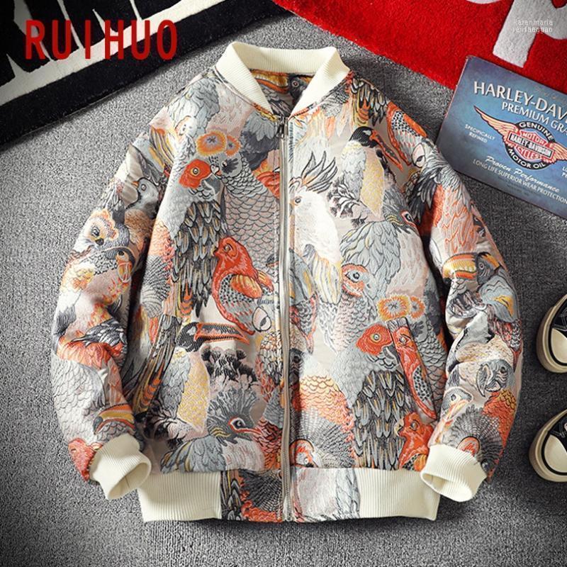 

Men's Down & Parkas RUIHUO Parrot Embroidery Coat Men Jacket Warm Winter Windbreaker Parka Clothes 2022 Autumn 4XL1 Kare22, Picture