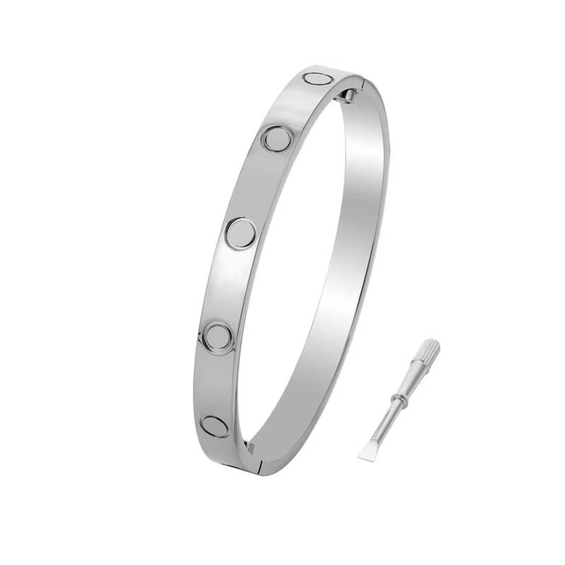Love bangles designer bracelets luxury bangle bracelet 5.0 model 4 diamons titanium steel Screw Screwdriver charms women and men Jewelry accessor-image-772780642