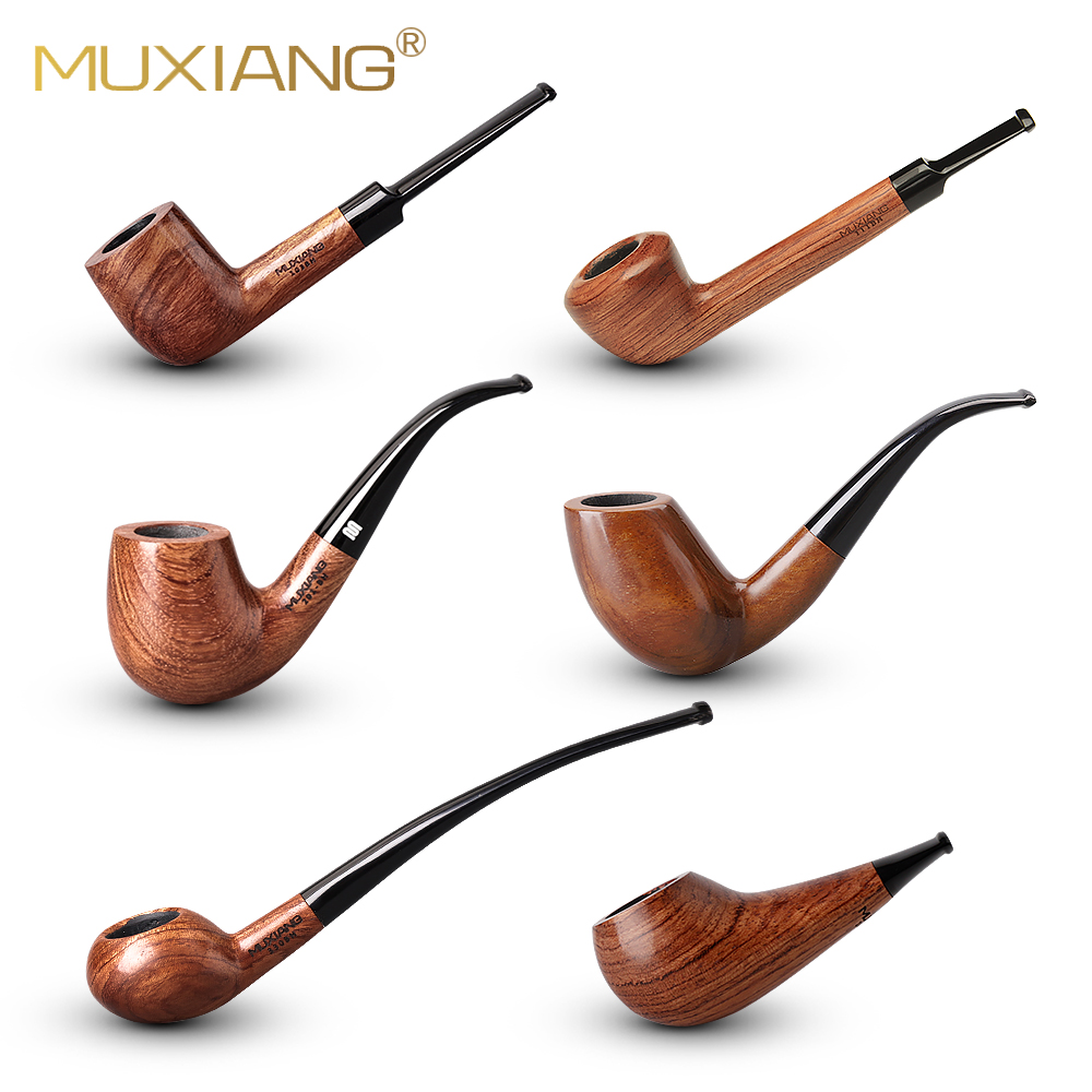

MUXIANG Pearwood Tobacco Smoking Pipe Tomato Churchwarden Straight Billiard Bent Egg Canadian Sccop Gentleman Classic Pipes ad0013 ad0022 ad0043