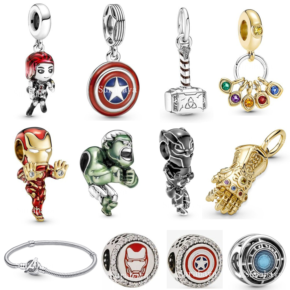 

Make Avenger Beads 925 Sterling Silver Pendant for Original Pandora Bracelet Alliance Charm Jewelri Brand Children's Day Gift