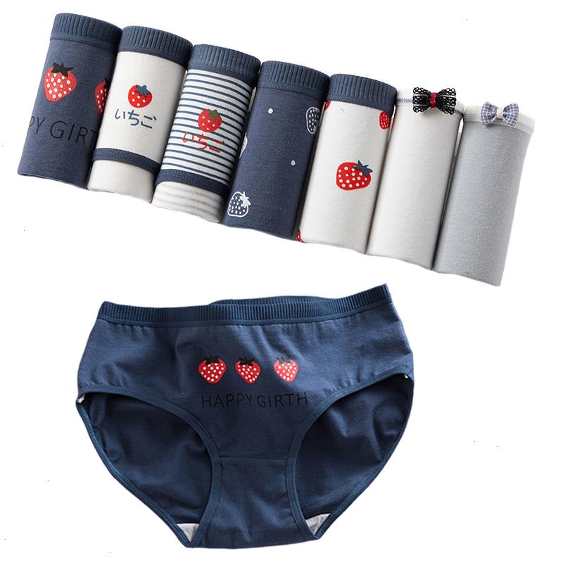 

7pcs Panties For Women Girls Underwear Cotton Cute Briefs Sexy Lingerie Cueca Calcinhas Underpant Female Plus Size Panty, Nk706