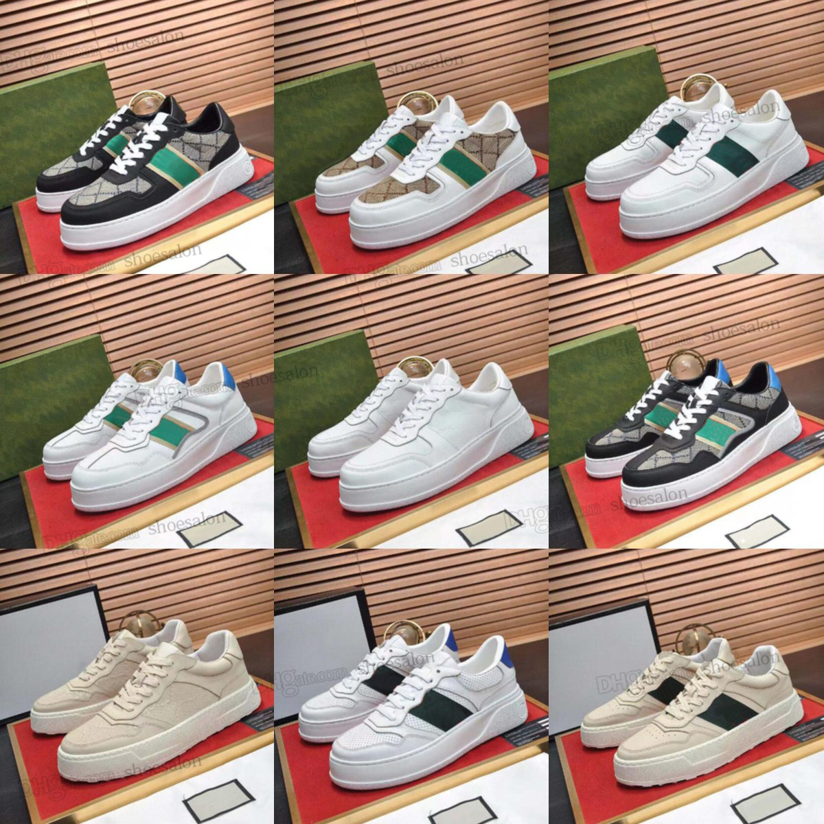 

2022 Women mens sneaker with luxury Casual shoes designer shoes black white red green Shoe sneakers Breathable trend, Shoesalon