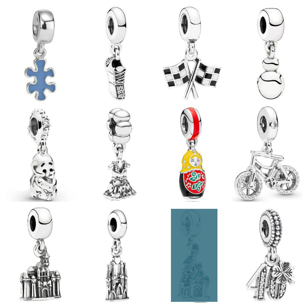 

Fit Pandora Charm Bracelet 925 Sterling Silver Dangle Charms set Pendant DIY Fine Beads Pendant Bead DIY Jewelry Accessories T2409