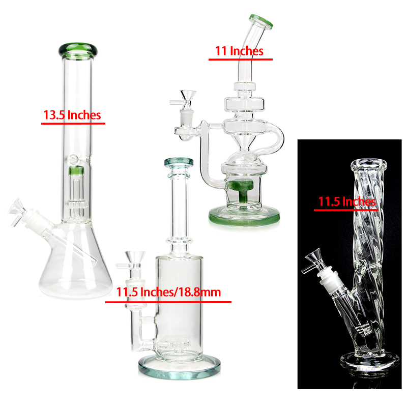 

11.5 Inch rainbow color Glass Bong Hookah Smoking Water Pipe Tobacco Shisha cool bongs discount smoking waterpipe