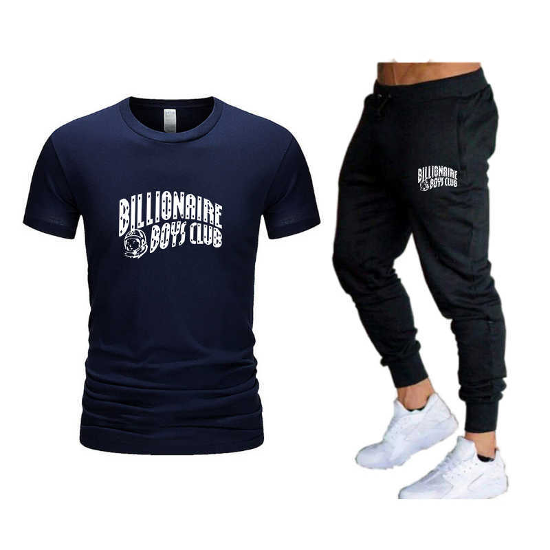 

casual 2022 men' summer Designer T Shirts Tracksuits Man' T-shirtPants Set billionaire Fitness cotton T shirt Jogger men clothing, Red