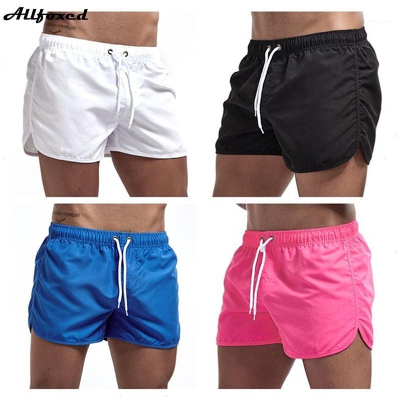 

Men' Shorts Swimming Trunks Swimsuit Beach Sport Swimwear Boxer Quick Dry Briefs Mens Short Homme Drying Swimwea, Rose red
