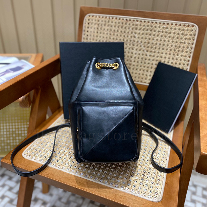 

Jamie Bucket Backpack New Style Crossbody Shoulde bags Luxury Cowhide Leather Bag Handbags Woman High quality Thread Fashion Lady Wholesale Sheepskin Chains, Moistureproof beads