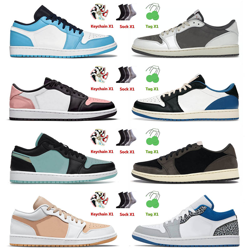 

Authentic Top Quality 2022 OG Basketball Shoes Jumpman 1 1s Low Reverse Mocha Pollen Bred Toe Fragment Stage Haze Diamond Sneakers Trainers, A55 reverse black toe 36-45