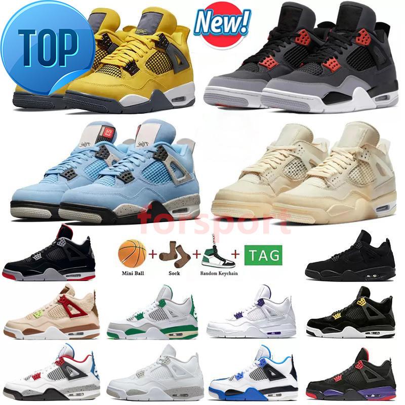 

Hot Quality Designer Jumpman 4 Sail Basketball Shoes 4s Noir University Blue Black Cat Shimmer Men Star Fish Mushroom Orange Metallic Women, 36