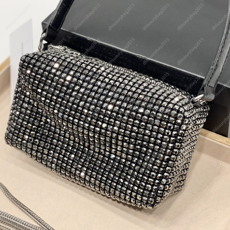 Sacs à main noirs de mode Sacs de créateurs de luxe Sac à bandoulière en strass Femmes Étuis à cosmétiques Porte-clés artistiques Portefeuilles d
