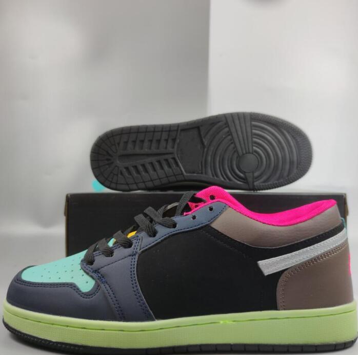 

Designer Men Women Trainer Dress Shoes Fashion Jumpman 1s Low Lace-Up Leather Basket Sneakers 36-44, #6
