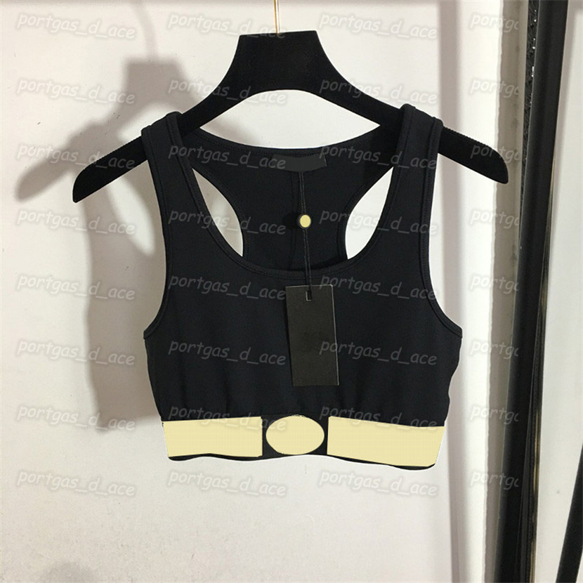 

Womens Racer Sports Vest Summer Yoga Slim Cropped Tracksuits Tanks Sexy Cool Waist Stretch Tank Tops, Black with label #20223627