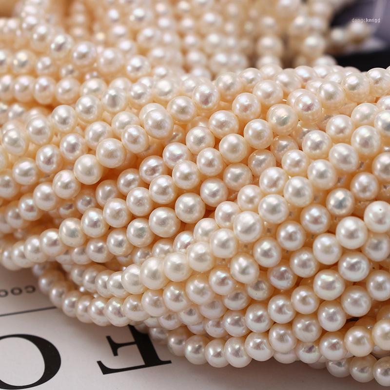 

Freshwater Pearl Necklace Round Shape With Size 5-6mm Perfect Luster For Jewelry DIY Loose Strands Chains