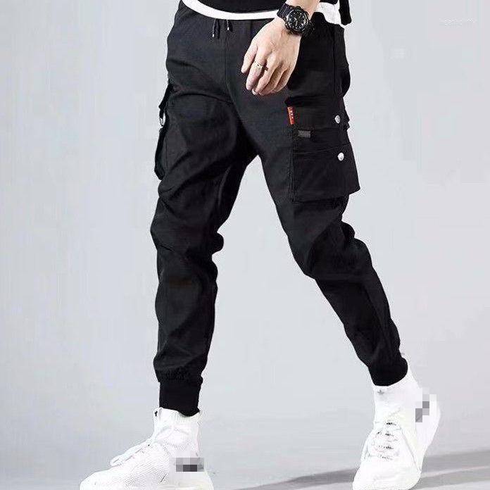 

Men' Pants Men' Cargo Casual Hip Hop Pocket Male Trousers Sweatpants Streetwear Drawstring Elastic Waist Jogger OversizeMen' Heat22