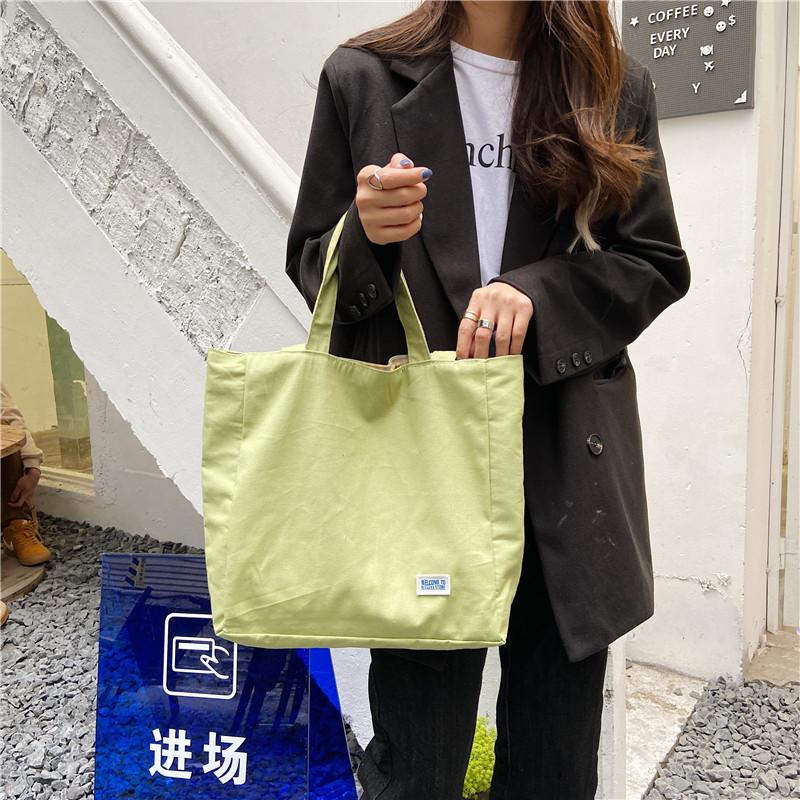 

Evening Bags Shoulder Bag Large Capacity Tote For Women Reversible Handbags Female Retro Wild Japanese Korean Simple Canvas Sac Bolso, 04