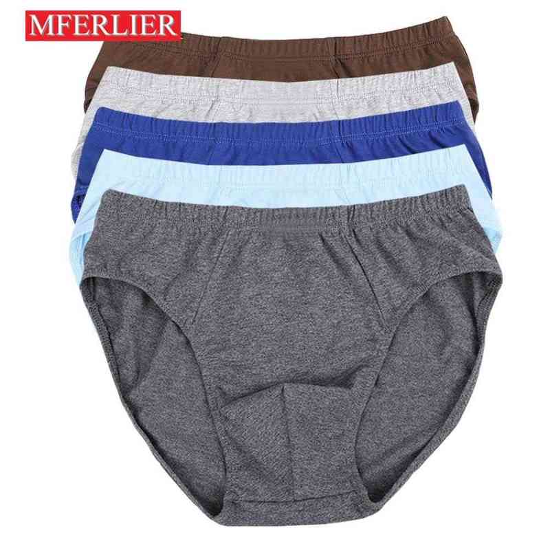 

Men Briefs 6XL 7XL 8XL Large Size Waist 140cm Loose Cotton Underwear 3 Colors T220816, Random 4 pieces