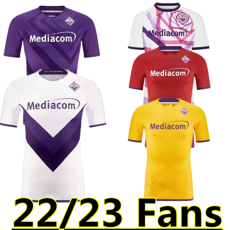 

22/23 ACF Fiorentina soccer jerseys 2022 2023 CALLEJON ERICK Florence jersey MALCUIT VLAHOVIC Milenkovic C.Kouame CHIESA men kids kit socks full sets football shirts, Orange