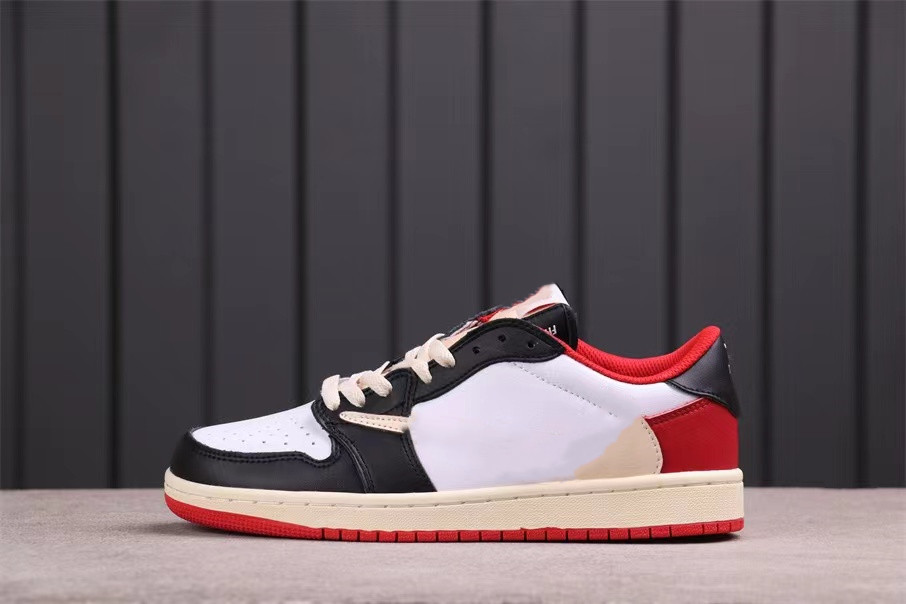 

Travis Scotts x 1 Low OG Mens Basketball Shoes TS Fragment Jumpman 1s Red Sports Sneakers Size EU36-45, Military red