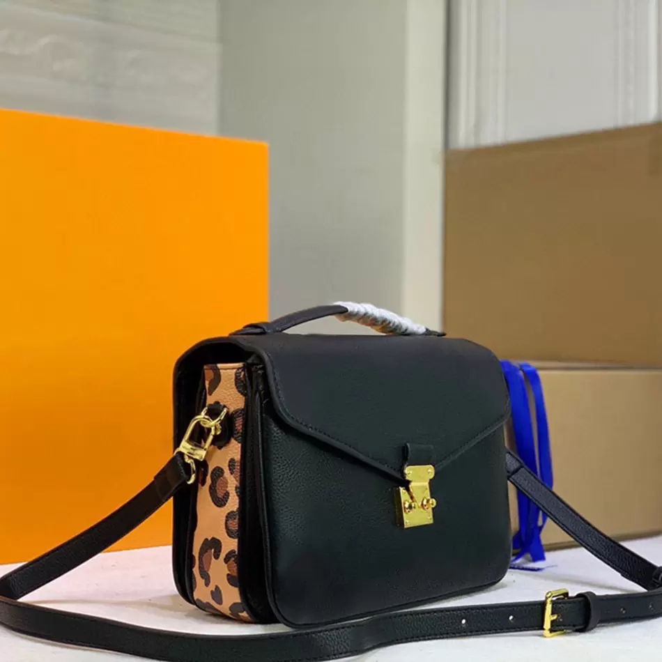 

Women Fashion Shoulder Bags Womens Metis Handbag Tote Purse Metal Buckle Crossbody Bag Wallet Leopard Print Leather Decorate Leisure Totes Evening Wallet, White